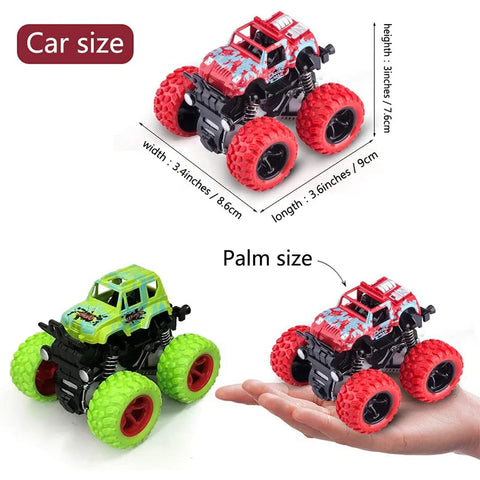 Pull Back Toy Car  Inertial Rotation Car Four-wheel Drive Off-road Vehicle SUV Racing Power Car Children's Toy CarGift