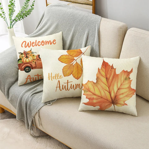 Pillowcase Cushion Covers for Decoration with Autumn Motifs