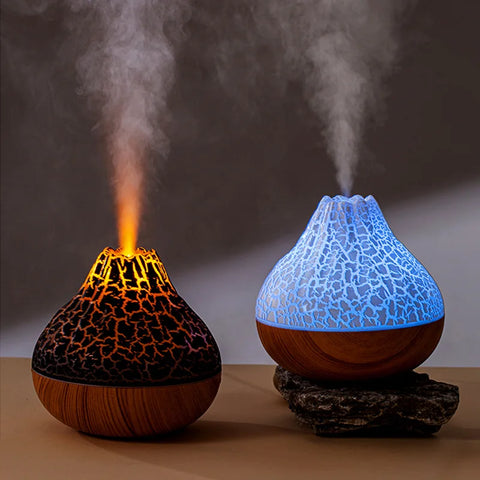 300ml Volcano Air Humidifier Electric USB Water Mist Diffuser Purifier Air With 7 Colors Night