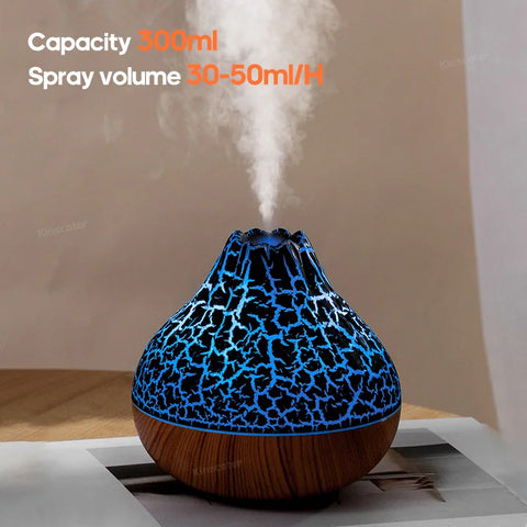 300ml Volcano Air Humidifier Electric USB Water Mist Diffuser Purifier Air With 7 Colors Night