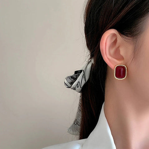 Earrings Korean Shape Geometric