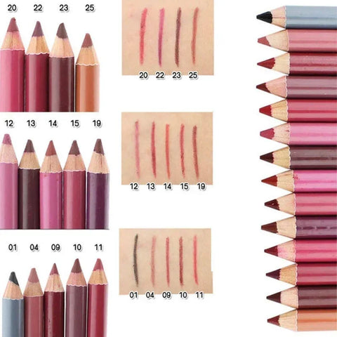 28Color Wood Lip liner Waterproof Lady Charming Lip Liner Makeup Women's Long Lasting Cosmetic Tool Soft Pencil New Professional
