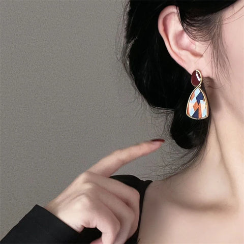 Earrings Korean Shape Geometric