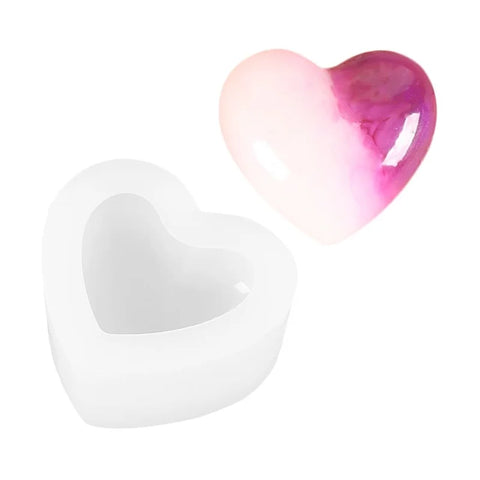 Homemade Heart-shaped Candle Silicone Mold 3D Love Candle Making Kit Craft Plaster Resin Soap Supplies
