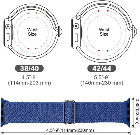 Pulseira elástica de nylon para apple watch ultra band iwatch série 9 8 7 3 se