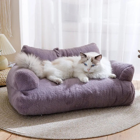 Cama de luxo para animais de estimação ninho inverno quente sofá casa confortável cama para animais de estimação para gatos pequenos cães filhote de cachorro cama cães canil suprimentos para animais de estimação