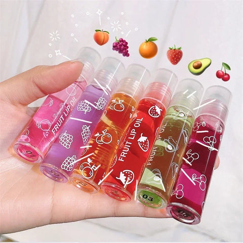 Frutas frescas roll-on bálsamo labial maquiagem primer hidratante claro transparente lipoil longa duração hidratante brilho labial cosméticos