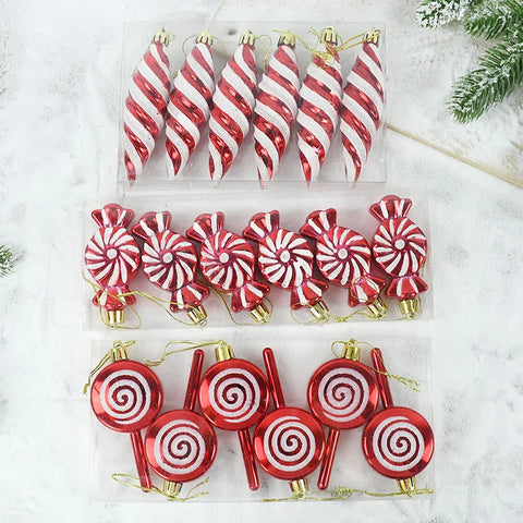 6Pcs Hanging Candy Tree Ornaments