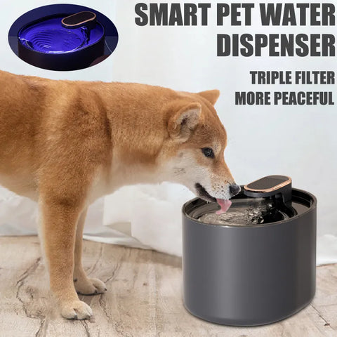 Fonte de água para animais de estimação inteligente Alimentador de água mudo Cachorro Gato Bebedor automático