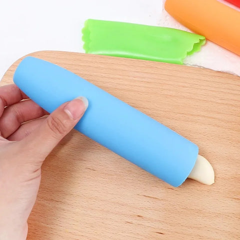 Descascador de alho de silicone prático, manual de cozinha, tubo de descascar alho, material de qualidade alimentar, utensílios de cozinha, acessórios domésticos