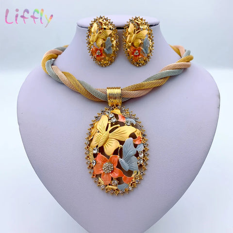 Necklace Dubai Gold Plated Jewelry Set for Women