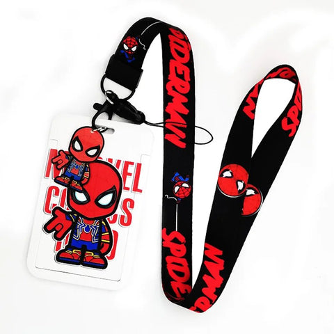 Marvel Movie Characters Card Cover Student Campus Card Hanging Lanyard ID