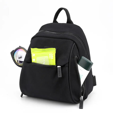 Mini Women Backpacks Anti-theft Waterproof Nylon Small Multi-pocketed Shoulder Rucksack Travel Storage Bag