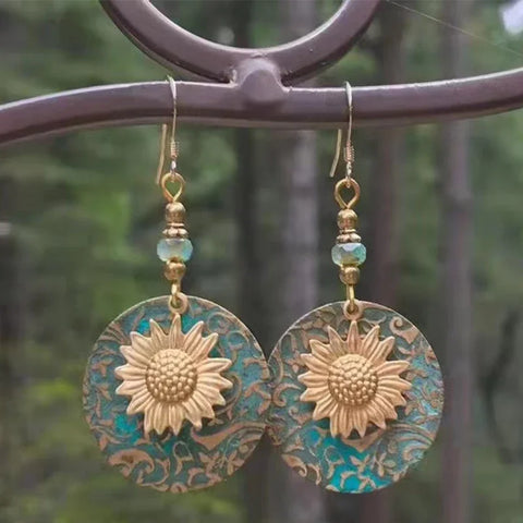 Vintage Boho earrings with stones, various models.