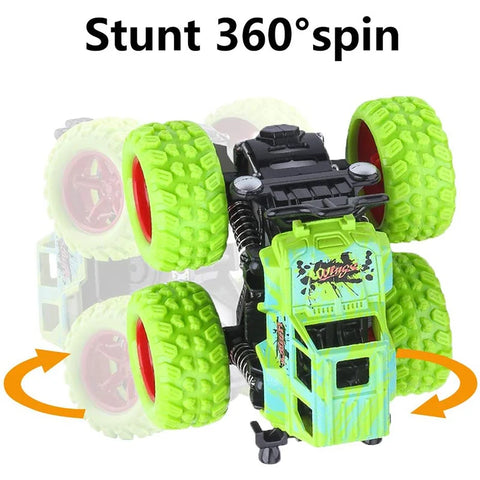 Pull Back Toy Car  Inertial Rotation Car Four-wheel Drive Off-road Vehicle SUV Racing Power Car Children's Toy CarGift