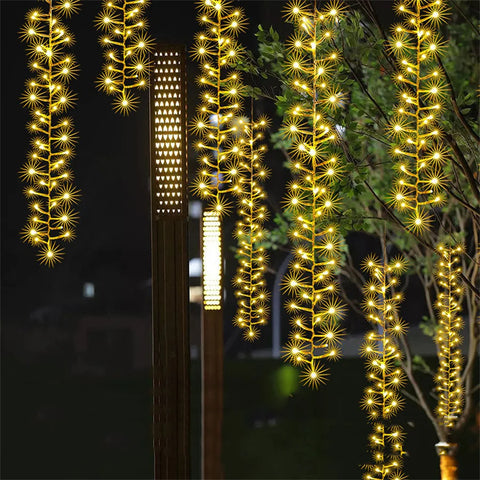 Thrisdar Guirlanda de Natal LED Icicle Light Outdoor Meteor Shower Rain Light Queda de chuva Luz para árvore Decoração de festa de feriado