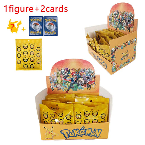 Pokémon Figures Blind Box Pikachu Figurine with Card Toy Pvc Dolls Pendant