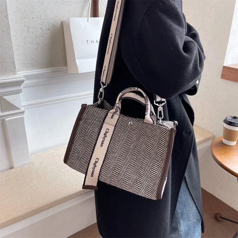 Fashion Bag Women Canvas,  Casual Square Shoulder Bags Korean style