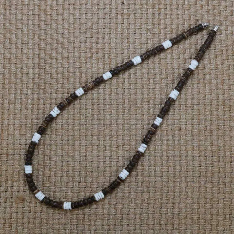 Bohemia Surfer Necklace For Men Simple Geometric Tribal Ethnic Coconut Shell Beaded