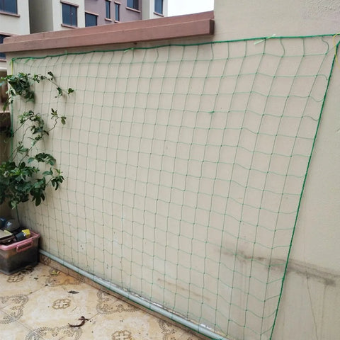 Hi-quality Nylon Garden Netting Loofah Morning Glory Flowers Vine Plants Climbing Net Cucumber Vine Grow Holder Brackets