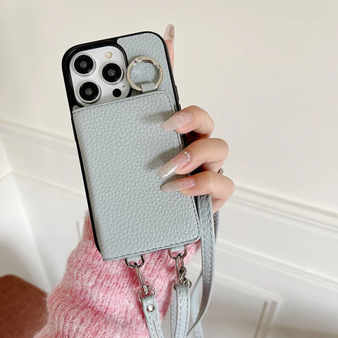 iPhone cell phone case with makeup mirror