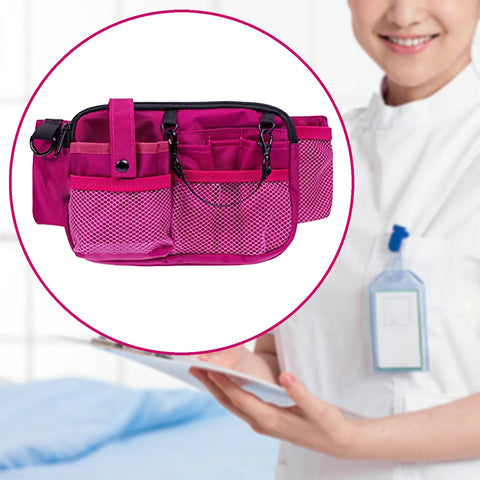 Multi Compartment Gear Pocket Nursing Organizer Belt Bag Utility Waist Pack Nursing Bag for Pen Women Work Supplies Men Scissors