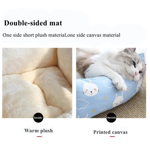 Cama de gato de pelúcia super macia, todas as estações, canil universal, pequeno, médio, almofada para animais de estimação, gato, nesk, cama de dormir, colchão quente para animais de estimação