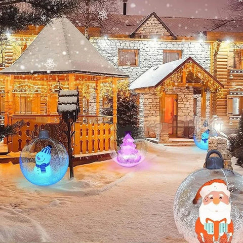 Transparent Ball Inflatable with LED Light Outdoor PVC Christmas Decoration