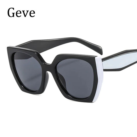 Luxury Women's Sunglasses Fashion  Polygon Elegant in Polycarbonate Whit Protection UV400