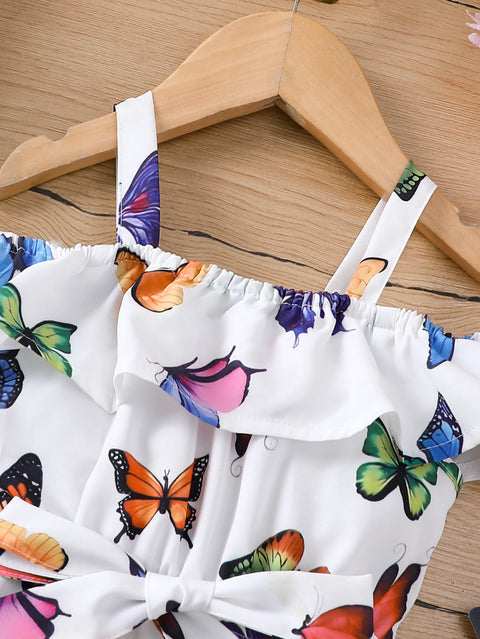 Women's Butterfly Print Jumpsuit