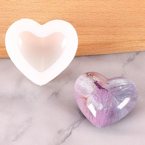 Vela casera en forma de corazón, molde de silicona, Kit de fabricación de velas de amor 3D, suministros de jabón de resina de yeso artesanal