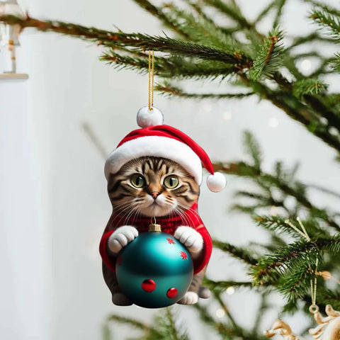 Enfeites de Natal de Gatos Fofos