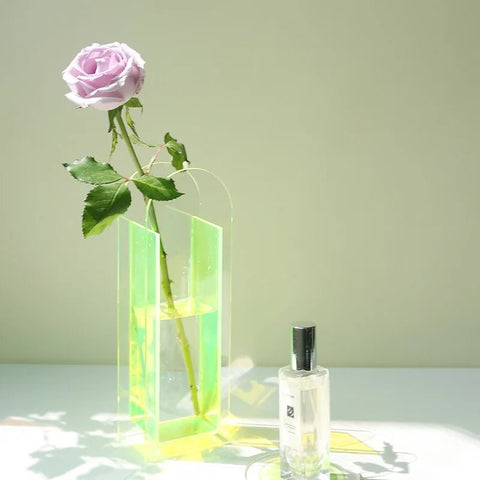 Acrylic Vases Geometric Shape Transparent - EveryWares