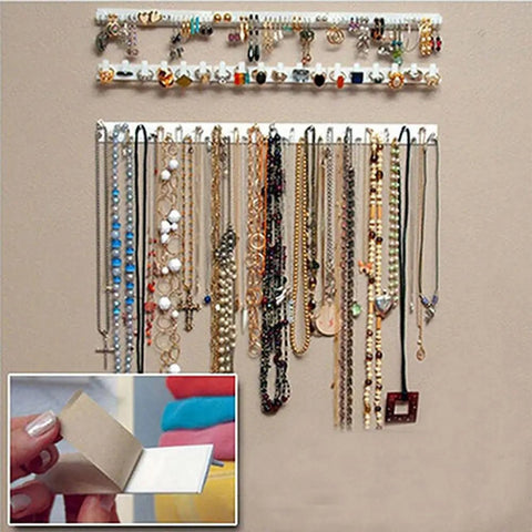 Adhesive Hooks Stand Wall Mount Storage Holder Organizer The Jewelry - EveryWares