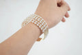 Adjustable Bracelets with Crystals and Pearls in Gold or Silver Plated - EveryWares