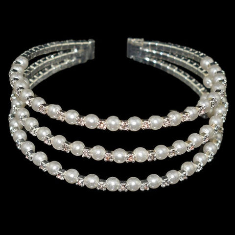 Adjustable Bracelets with Crystals and Pearls in Gold or Silver Plated - EveryWares