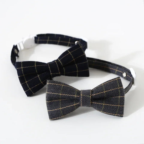 Adjustable Breakaway Collar with Bell kitten Pet Supplies Bow Tie - EveryWares