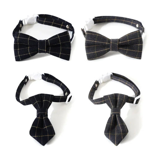 Adjustable Breakaway Collar with Bell kitten Pet Supplies Bow Tie - EveryWares