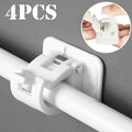 Adjustable Curtain Rod Clip Nail - Free Wall Hooks Self Adhesive - EveryWares