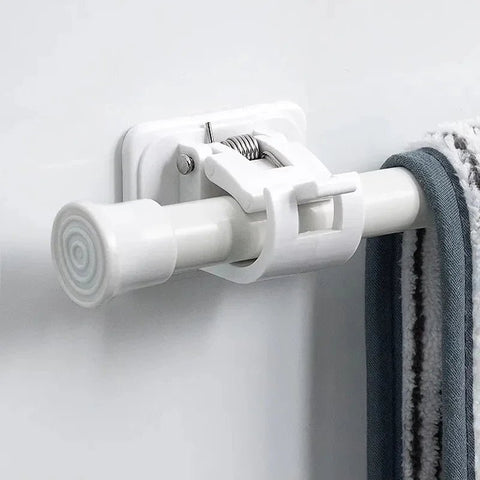 Adjustable Curtain Rod Clip Nail - Free Wall Hooks Self Adhesive - EveryWares