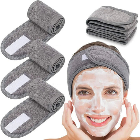 Adjustable SPA Facial Headband Makeup Soft Toweling - EveryWares