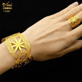 African Cuff Bangles With Ring Adjustable Gold Color Bangle - EveryWares