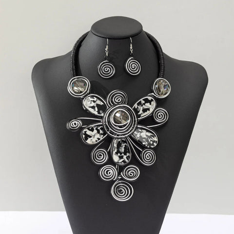 African Fashion Necklaces Earrings Jewelry Set - EveryWares