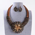 African Flower Necklace and Earrings Jewelry Sets - EveryWares