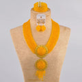 African Jewelry Set Aqua Blue Crystal Nigeria - EveryWares