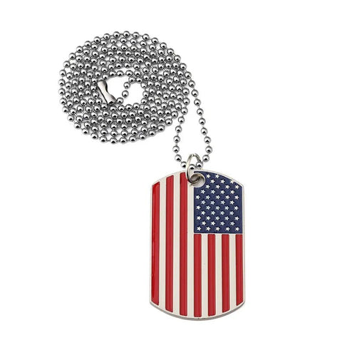 American flag Pendant Necklaces Army Military card Charm - EveryWares