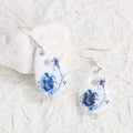 Antique Porcelain Print Water Drop Earrings - EveryWares