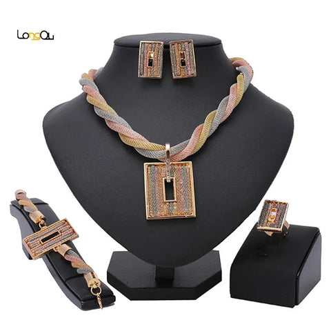 Arabic Luxury jewels Jewelry Set Dubai 18k Gold Plated - EveryWares