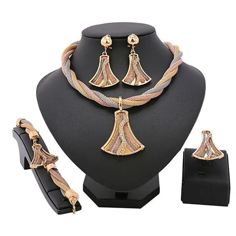 Arabic Luxury jewels Jewelry Set Dubai 18k Gold Plated - EveryWares