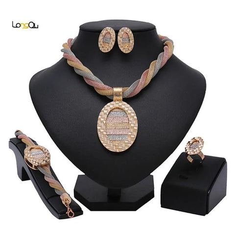 Arabic Luxury jewels Jewelry Set Dubai 18k Gold Plated - EveryWares